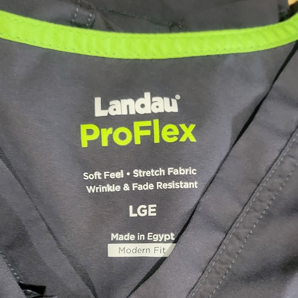 Men's Graphite Landau ProFlex Scrubs Lg (3 sets!) - Picture 11 of 12